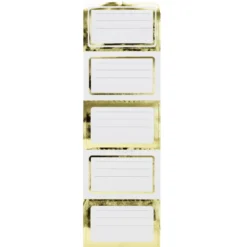 Selvklebende etiketter rammer i gull metallic 100 stk. Hver etikett er 58×36 mm