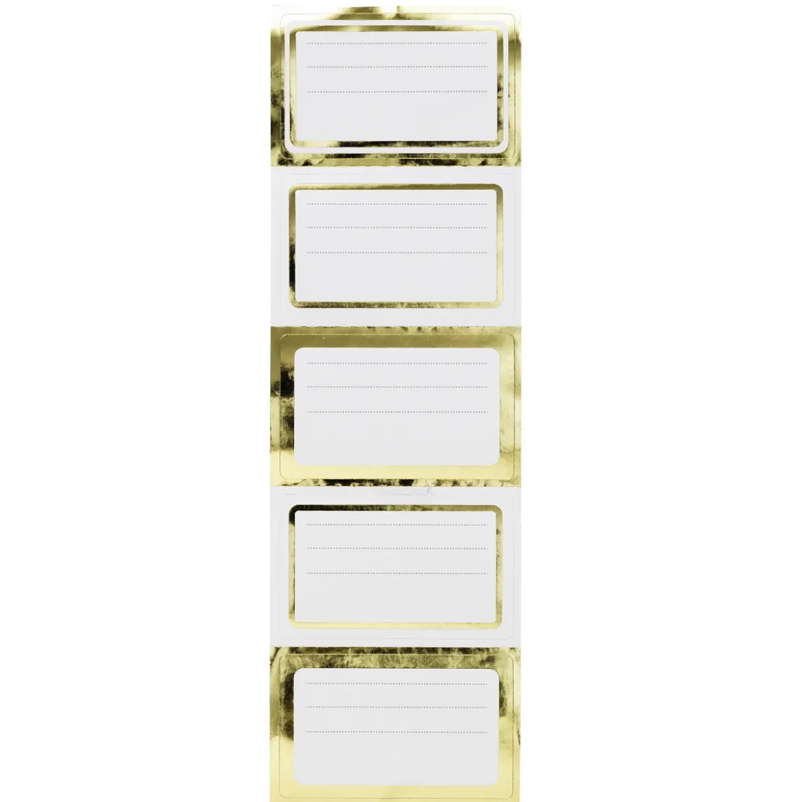 Selvklebende etiketter rammer i gull metallic 100 stk. Hver etikett er 58×36 mm