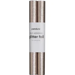 Selvklebende glitterpapir champagne, 2 ruller à 25×100 cm