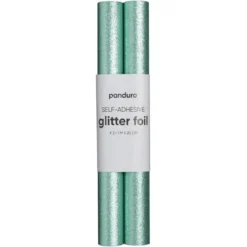Selvklebende glitterpapir grønn, 2 ruller à 25×100 cm