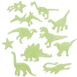 Selvlysende glow in the dark-figurer, 25 stk. Dinosaurer + 24 limputer