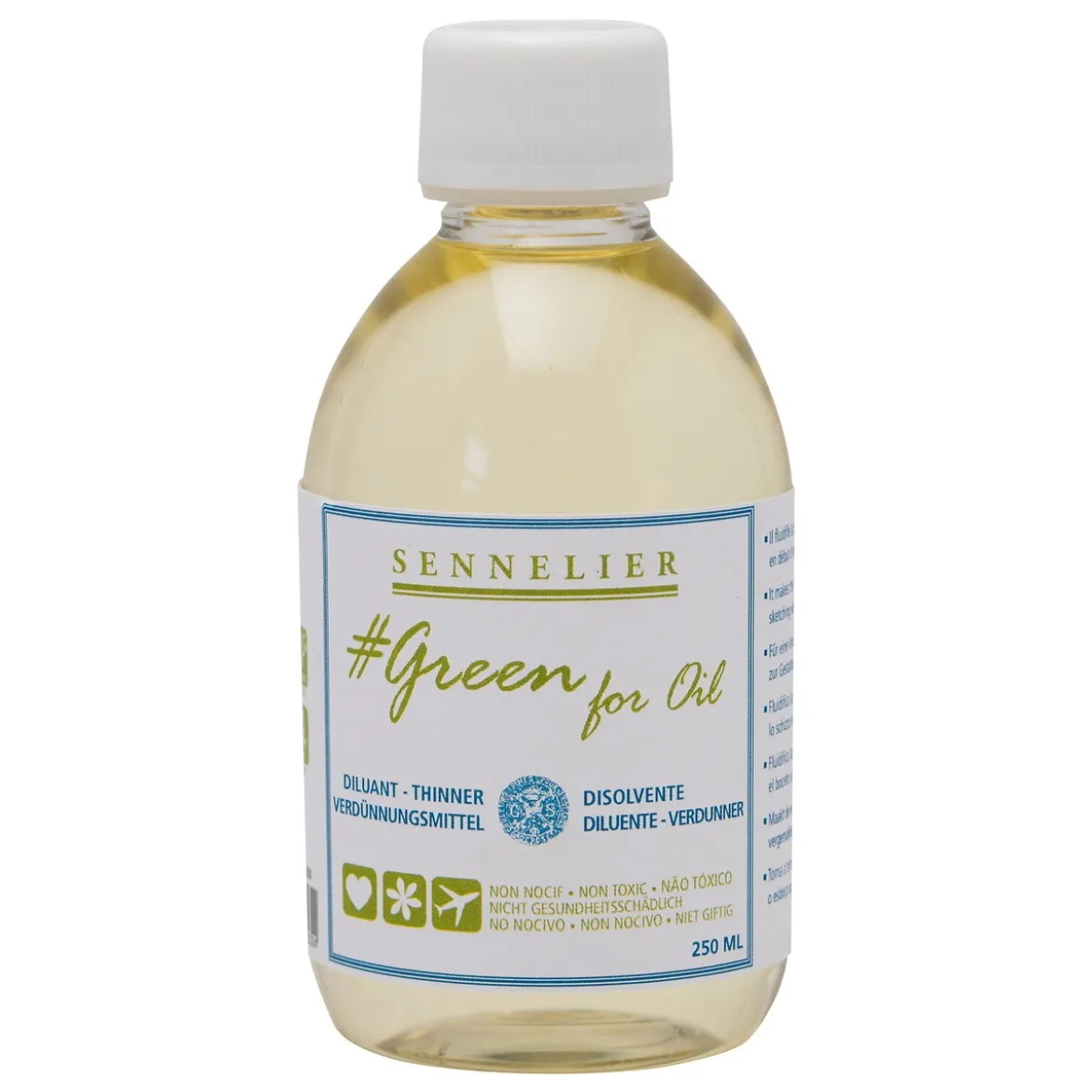 Sennelier Green for Oil Thinner, fortynningsmiddel for oljemaling, 250 ml