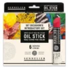 Sennelier Startset Oil Sticks – 6 store kritt av oljemaling à 13 cm, Ø20 mm