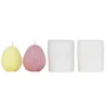 Silikonformer for å støpe lys – 2 mønstrede egg – Ø5,5-6 cm / 6-6,5 cm høyde