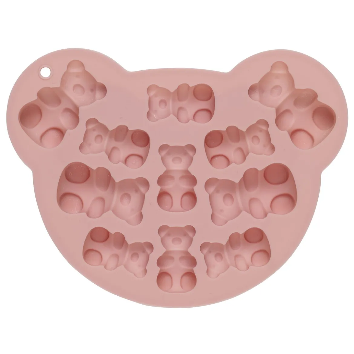 Silikonform 11 store og små bamser, støpeform for næringsmidler, betong, resin m.m. 16,2×12,3×1,5 cm