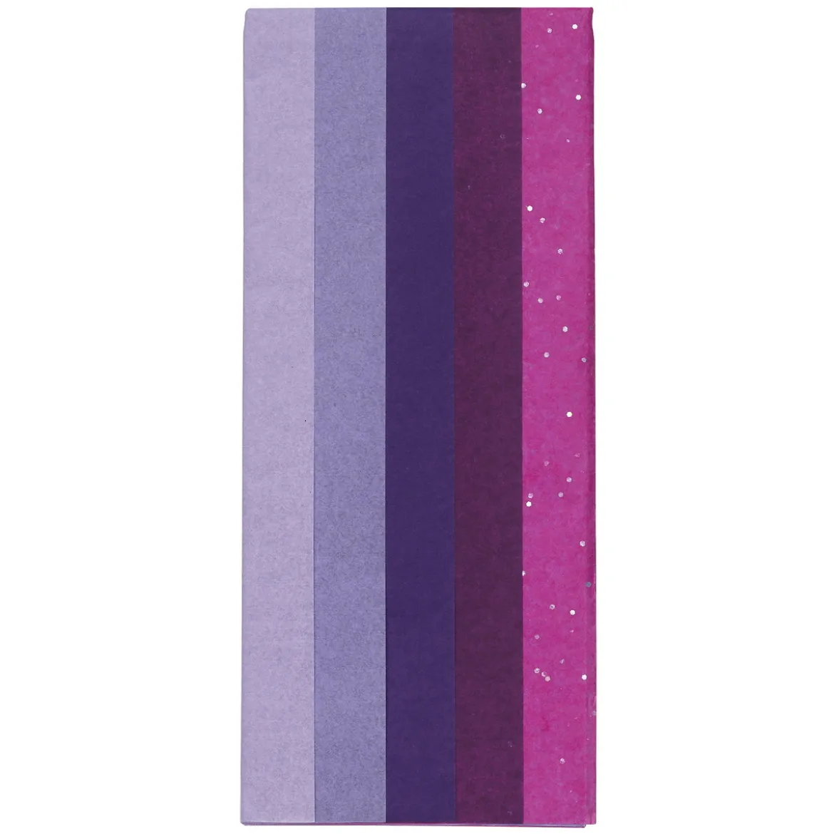 Silkepapir 5 ark à 70×50 cm, lilla miks. 14 g/m²