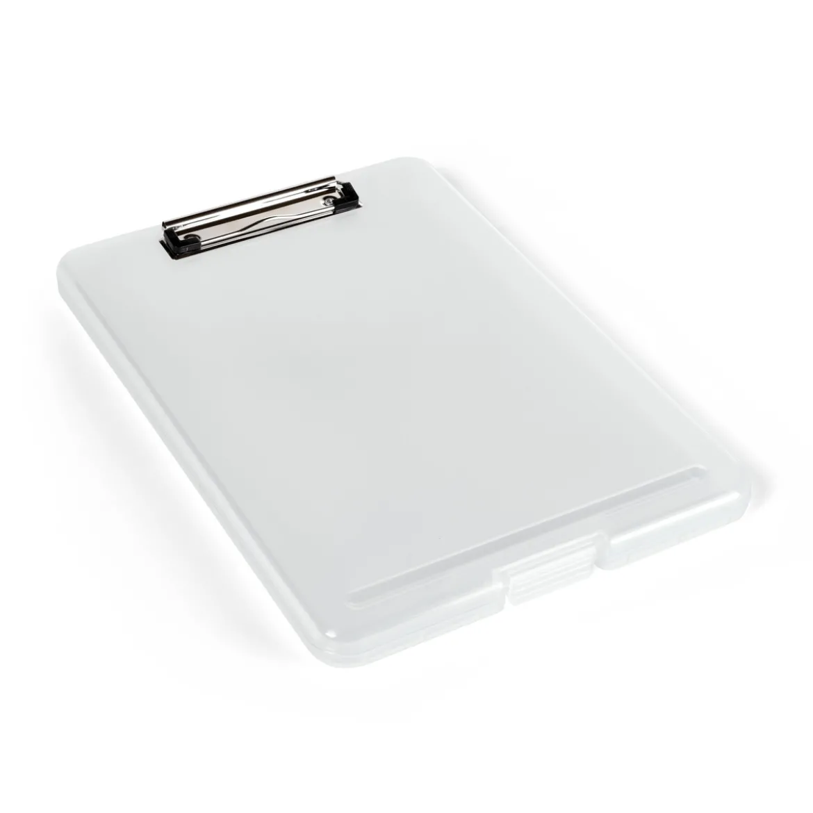 Skriveplate A4 (210×297 mm) med metallklemme og oppbevaringsrom