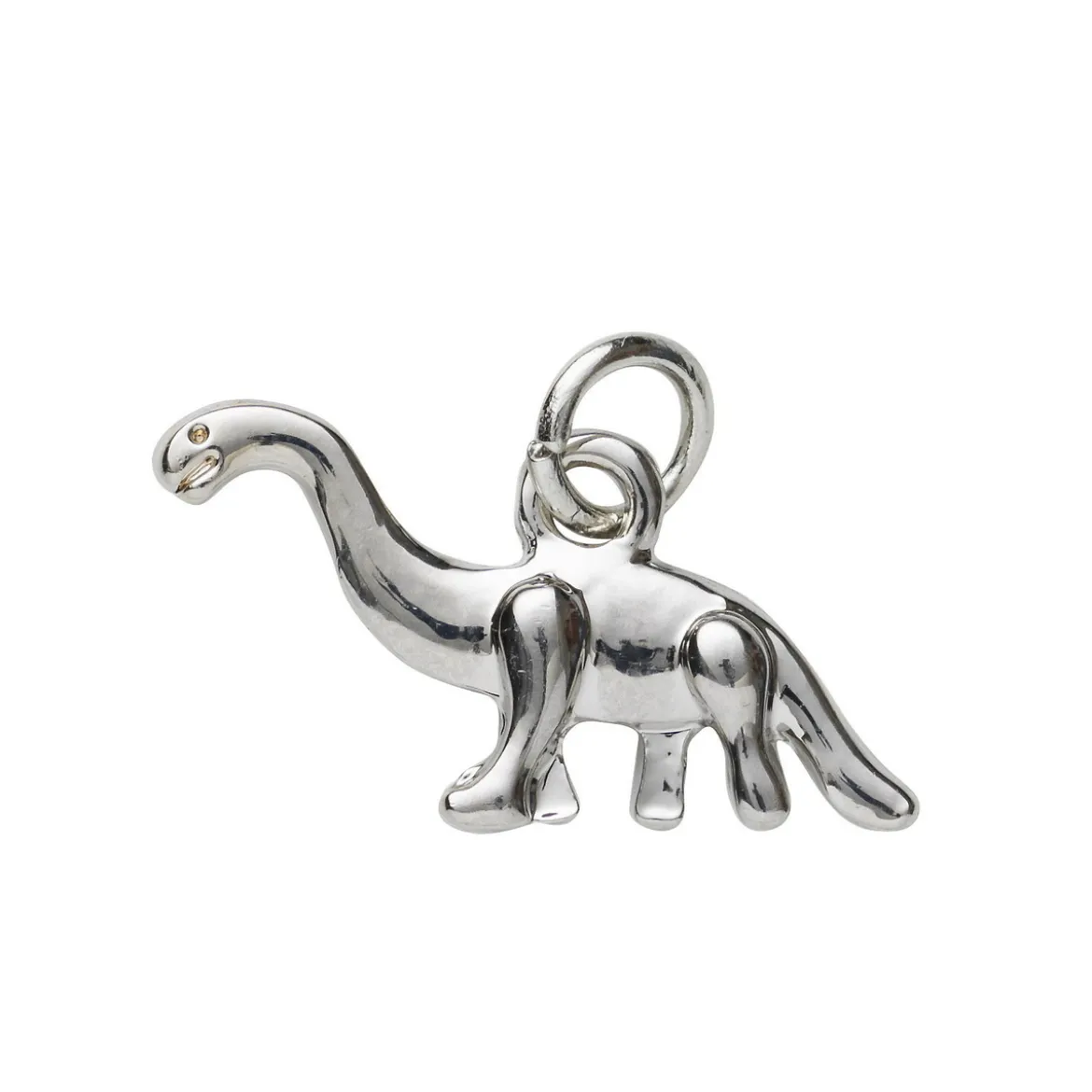 Sølvfarget anheng / charm dinosaur brontosaurus 20×10 mm