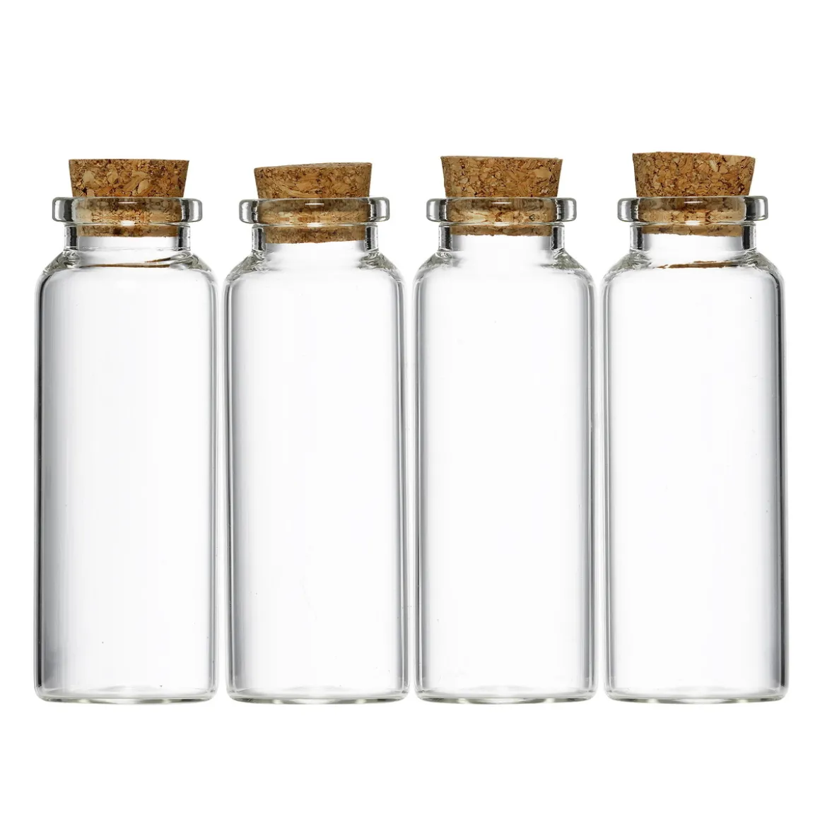 4 små glassflasker med kork – 40 ml