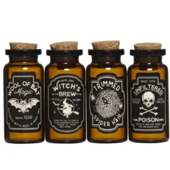 4 små glassflasker med kork – 40 ml
