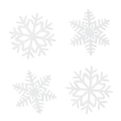 Snøfnugg av filt 36 stk.