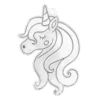 Solfanger enhjørning/unicorn 6,7×10,1 cm