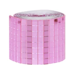Speilmosaikk av rosa glass på rull, selvklebende, 800 stk. 5×5 mm ruter