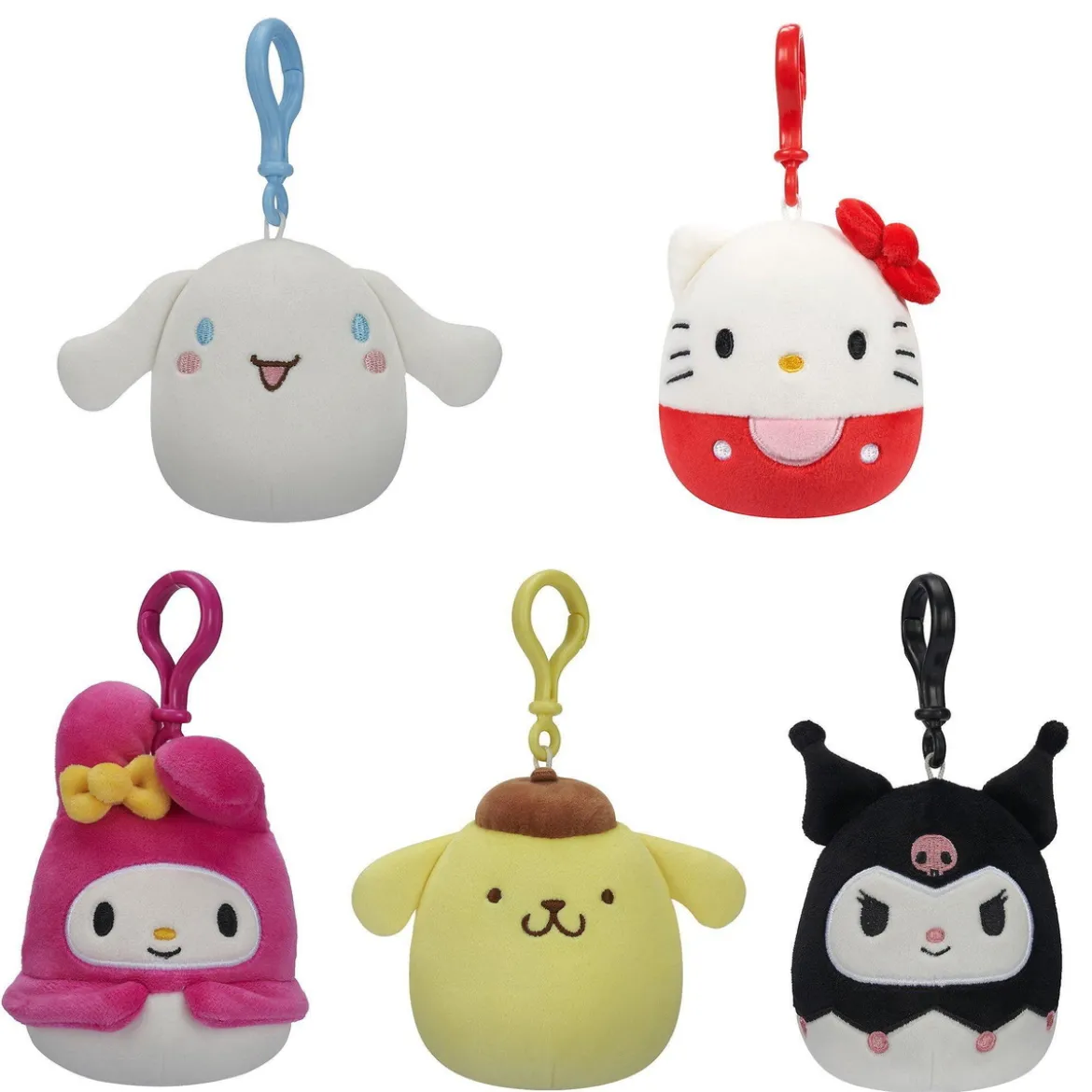 Squishmallows Clip-on 9 cm, tema Hello Kitty, pris per stykk, selges assortert på nett