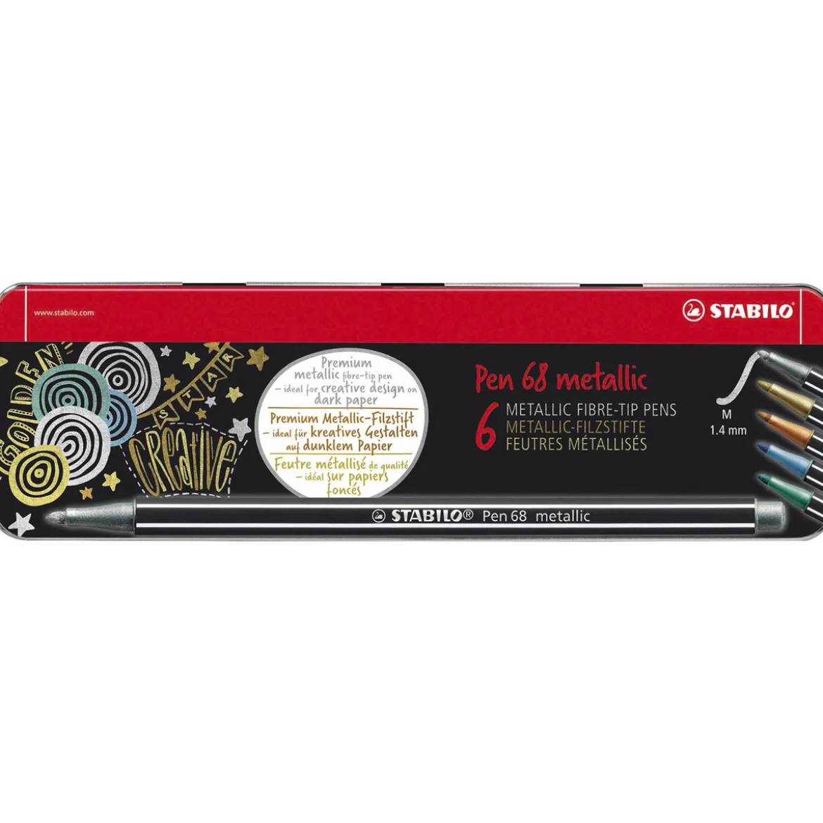 Stabilo Pen 68 Metallic 6-pk
