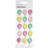 Stickers, 3D-klistremerker fargerike ballonger, 15 stk.