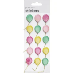 Stickers, 3D-klistremerker fargerike ballonger, 15 stk.