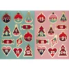 Stickers Jul, 24 klistremerker med masse gull metallic, tallene 1–24. 2 stk. 15×21 cm ark