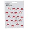 Stickers Jul, tykke 2 mm klistremerker i form av fluesopper, 20 stk.