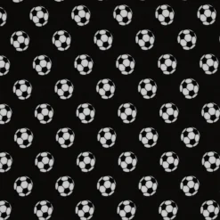 Stoffstykke 50 x 70 cm Footballs D Grey
