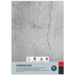 Stone paper / steinpapir A4 (210x297 mm), 40 ark – vekt 192 gram