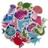 Store klistremerker med havtema, 50 stk. 2,5–5 × 2,5–5 cm, avhengig av form