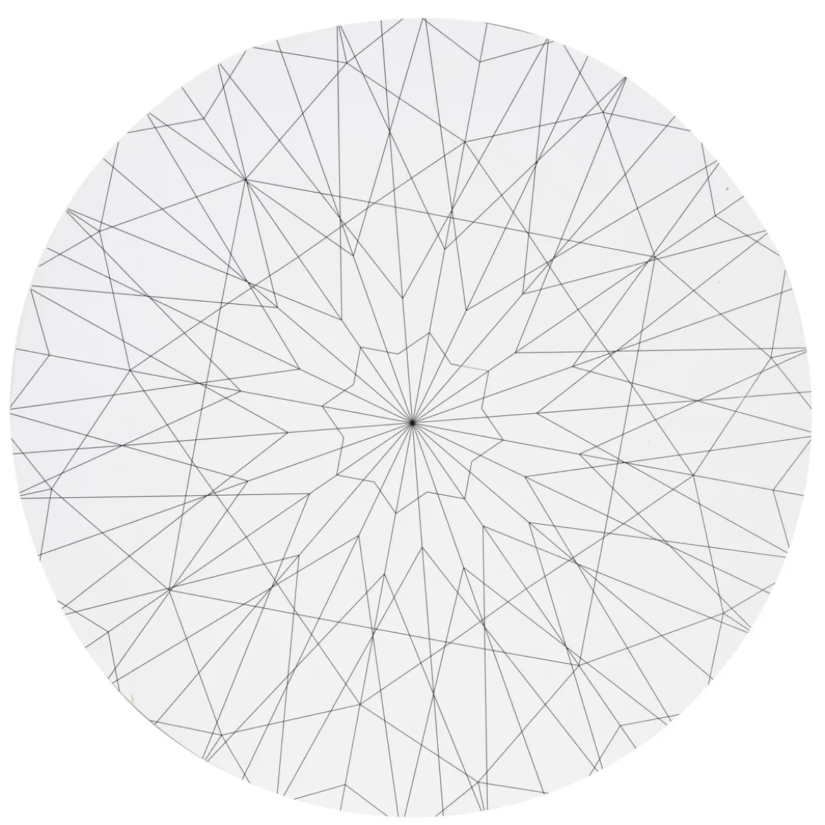 Stort rundt lerret med trykt motiv – diamantmønster, diameter 51 cm