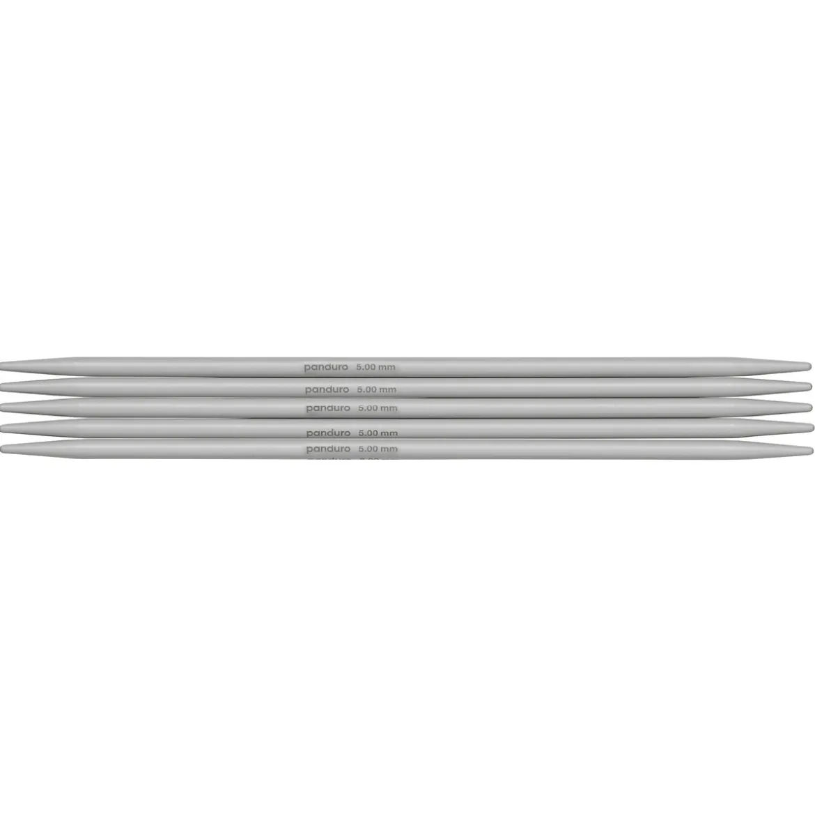 Strømpepinner, 5 stk. Lengde 20 cm Ø5,0 mm – aluminium