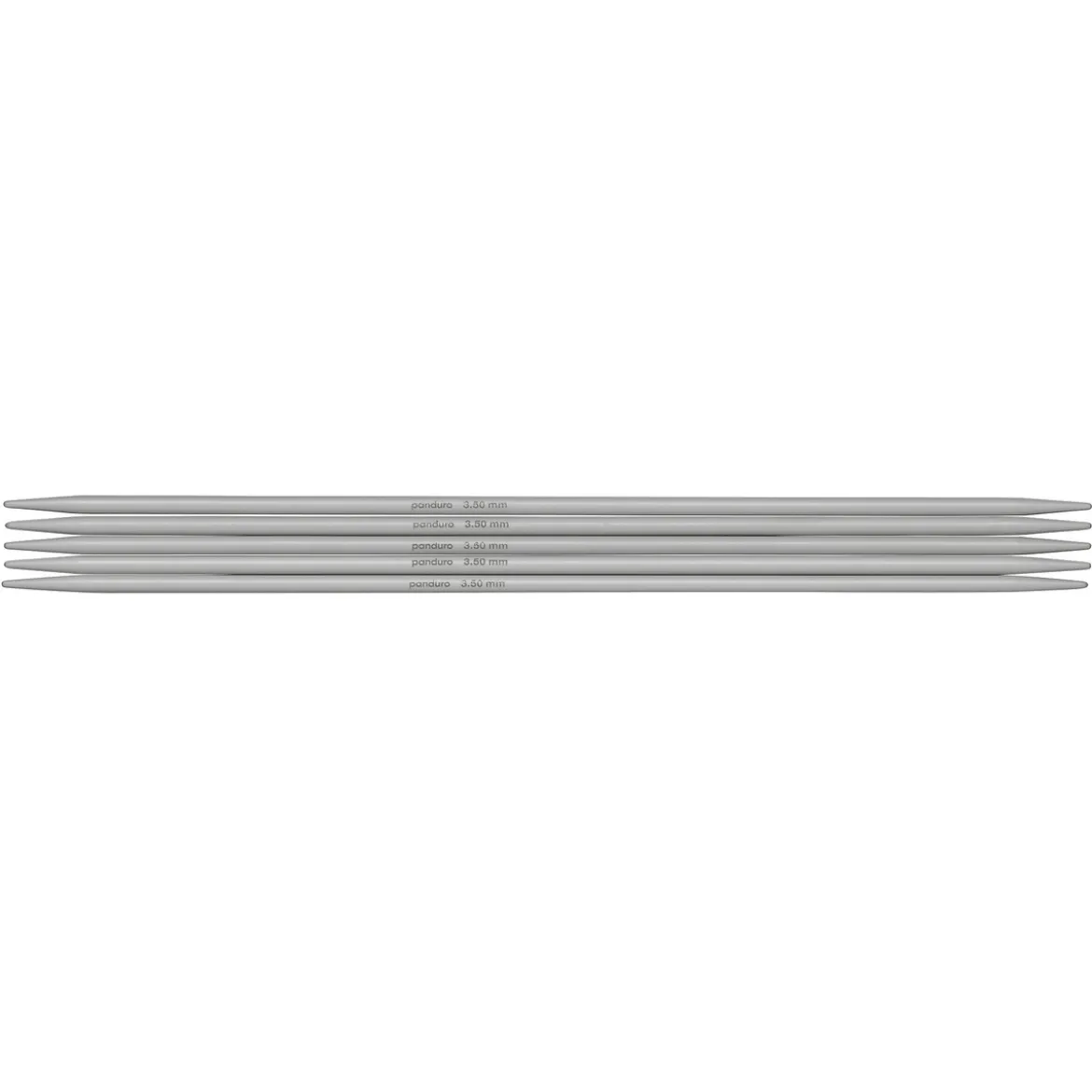 Strømpepinner, 5 stk. Lengde 20 cm Ø3,5 mm – aluminium