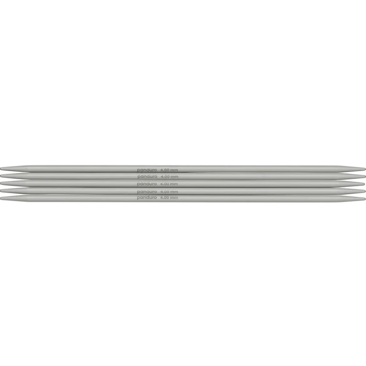 Strømpepinner, 5 stk. Lengde 20 cm Ø4,0 mm – aluminium