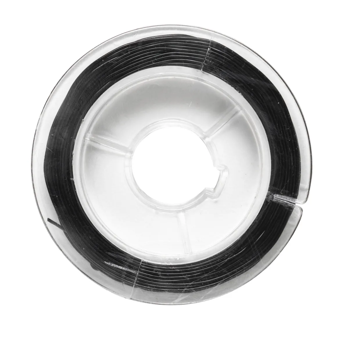 Svart elastisk smykketråd Ø0,5 mm, 10 meter