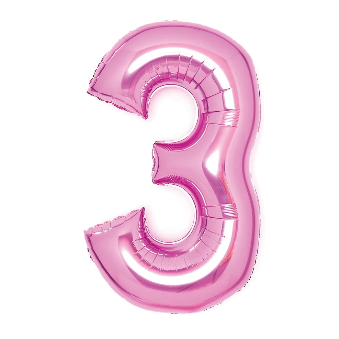 Tallballong 66 cm høy, rosa metallic 4-tall – pynt til bursdagsfesten!