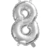 Tallballong 8 sølv 32 cm