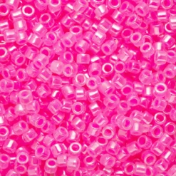 TOHO-perler 11/0 – neonrosa glans, 910 Ceylon hot pink
