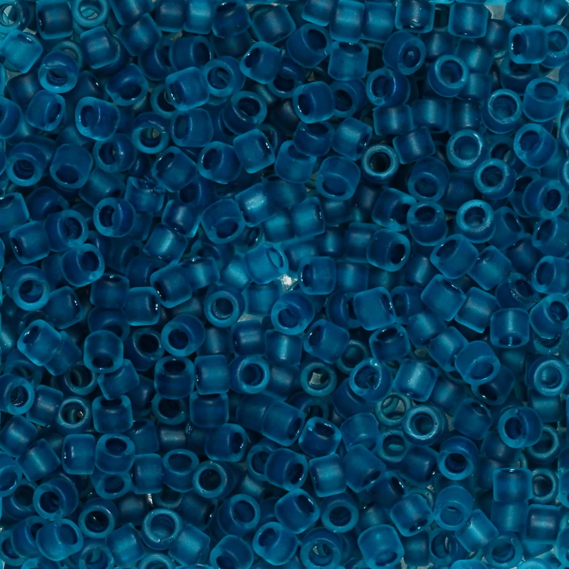 TOHO-perler 11/0 – petrol frostet, 932FM Frosted capri-lined aqua