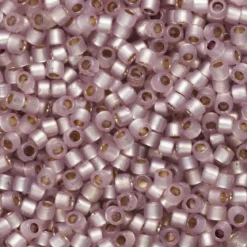 TOHO-perler 11/0 – rosa matt, PF2121 PF translucent silver-lined lt amethyst