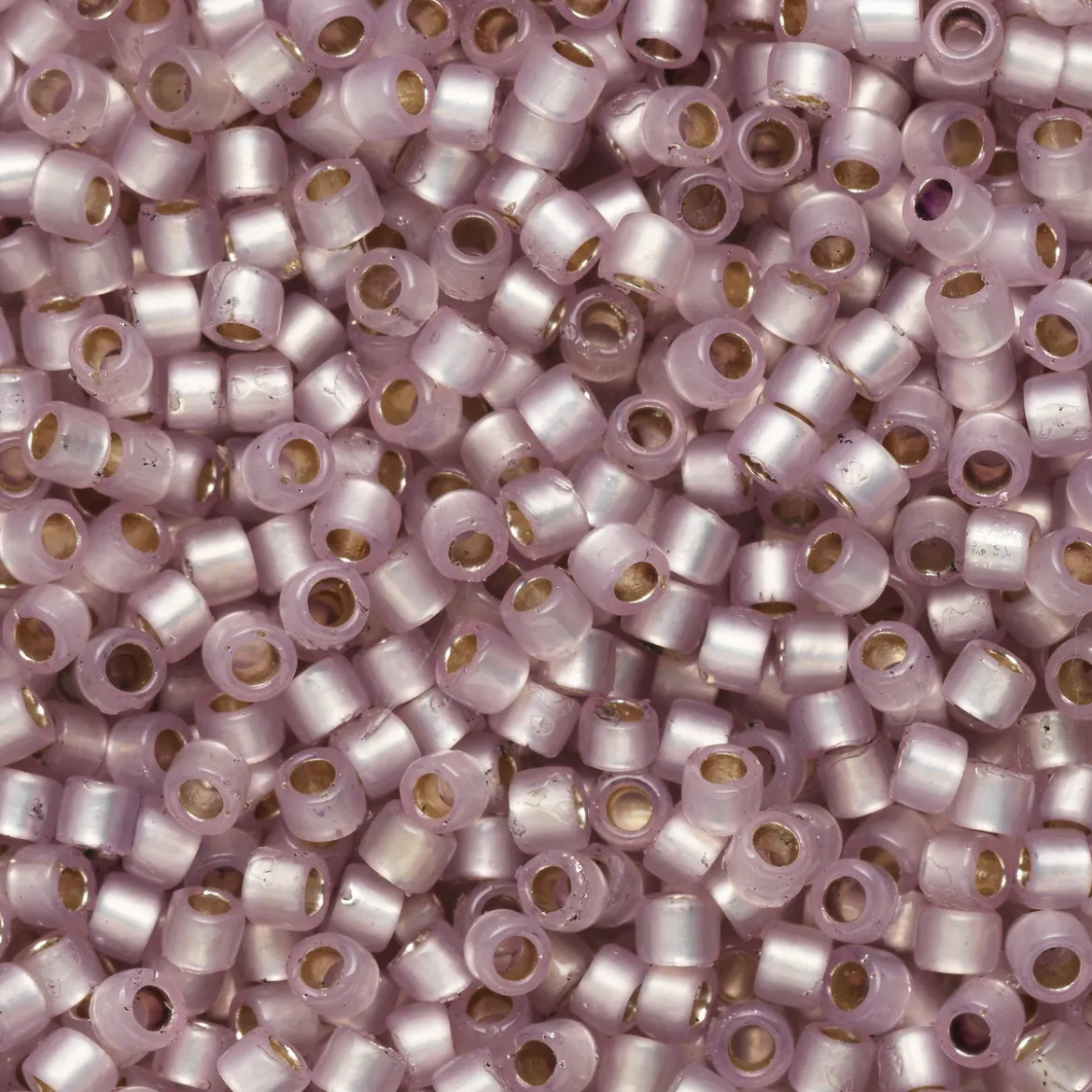 TOHO-perler 11/0 – rosa matt, PF2121 PF translucent silver-lined lt amethyst