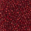 TOHO-perler 11/0 – rubinrød, 25C Silverlined ruby