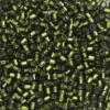 TOHO-perler 11/0 – skogsgrønn, 37 Silverlined olivine
