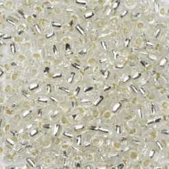 TOHO-perler runde 11/0 – klar sølv, 21 Silver lined crystal
