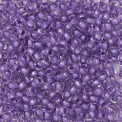 TOHO-perler runde 11/0 – klarlilla, 943 Lilac lined Crystal