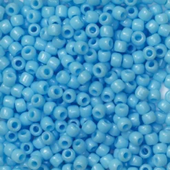 TOHO-perler runde 11/0 – lyseblå, 43 Opaque blue turquoise