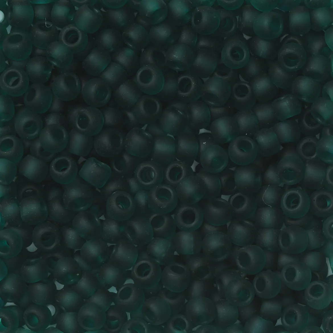 TOHO-perler runde 11/0 – matt grønnblå, 7BDF Transparent frosted teal