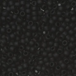 TOHO-perler runde 11/0 – matt svart, 49F Transparent frosted jet black