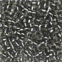 TOHO-perler runde 11/0 – mørkegrå, 29 Silver lined black diamond