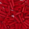 TOHO-perler bugle, avlange glassperler 6 mm mørkerød