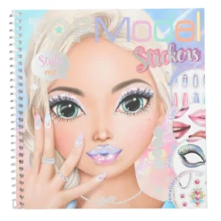 TOPModel Dress Me Up Face, klistremerkebok med 24 sider og 7 ark med klistremerker