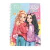 TOPModel lommemalebok Miju & Christy med 120 sider + 1 ark klistremerker! 13×17,5 cm