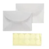 Transparente konvolutter 10 stk. 10,9×15,5 cm + 10 gullfargede klistremerker til forsegling