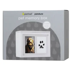 Treboks memory box med glassfront 258×115×200 mm + stempelpute for poteavtrykk